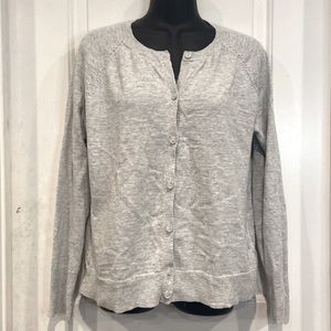 Gap gray button down cotton sweater
